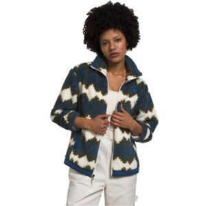 THE NORTH FACE Campshire Fleece Jacket Full Zip Zig Zag Chevron Womens Size XL